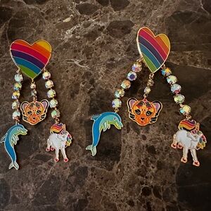 Lele Sadoughi Lisa Frank earrings